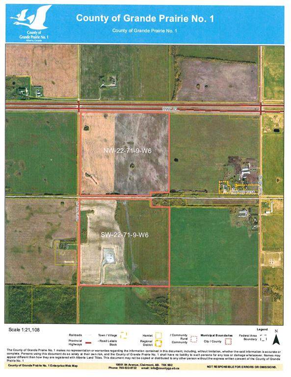 W 1/2 22-71-9-W6 43 Highway - Photo 1