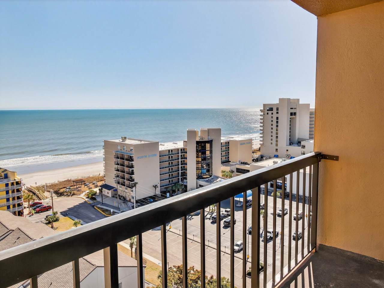 Balcony view looking along the Myrtle Beach coastline