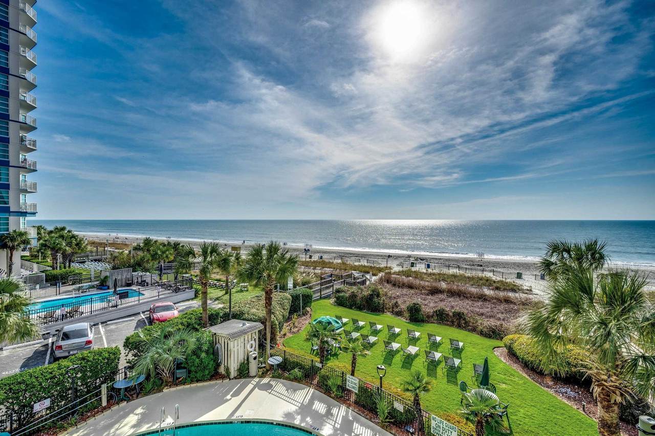 Oceanfront lawn, pool area and Atlantic Ocean