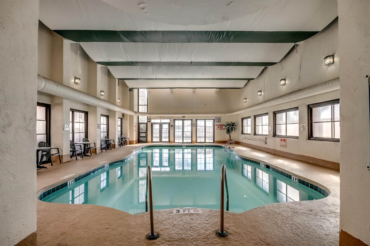 Long indoor swimming pool inside The Palms
