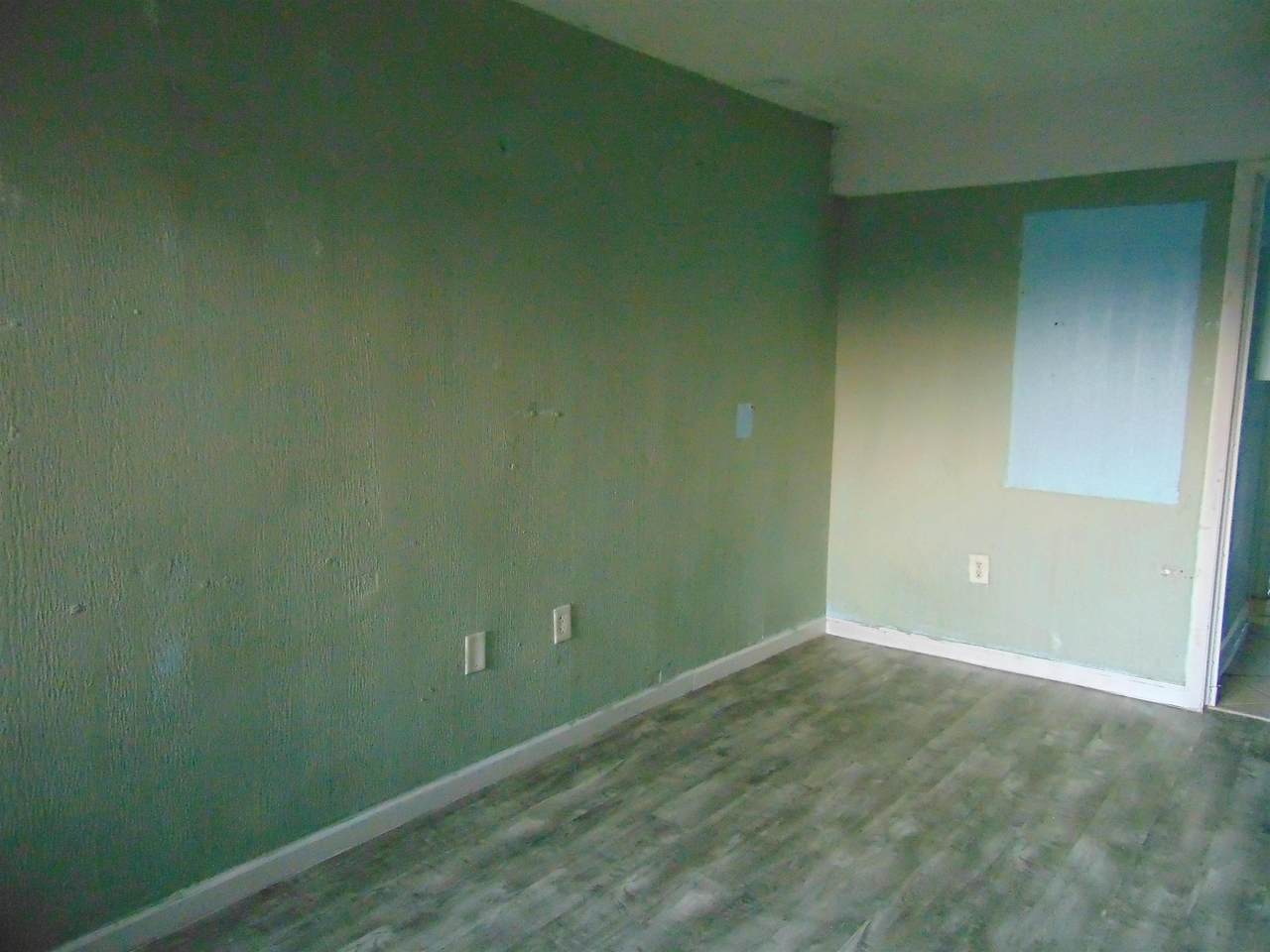 Living space looking toward the interior doorway