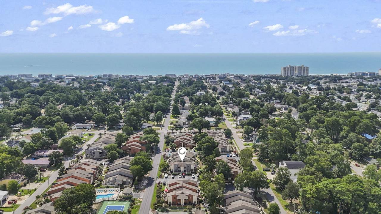 Aerial view toward the Atlantic Ocean from the Ocean Pines area
